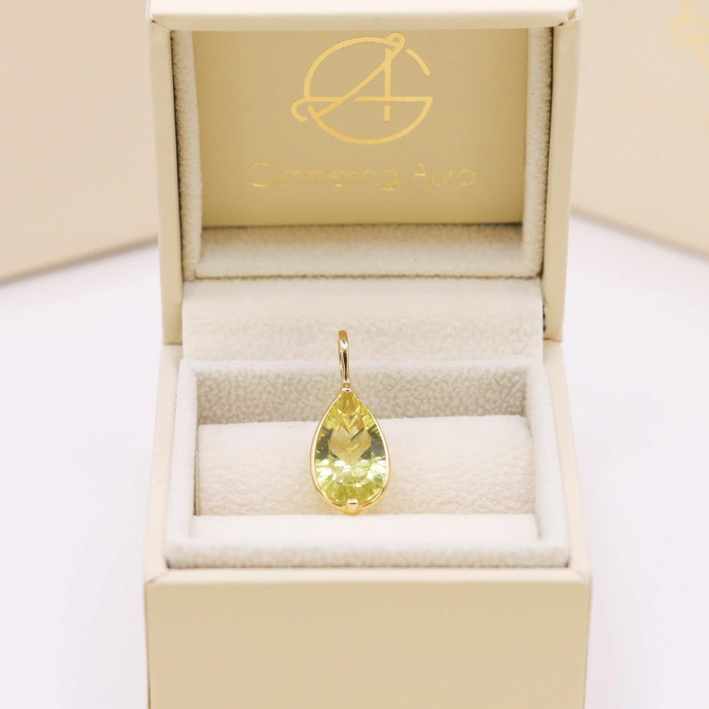 Golden Quartz Pendant - Solar Glow